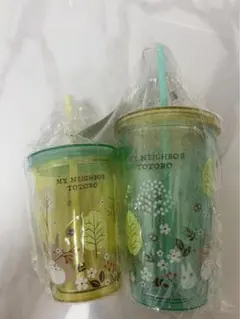 となりのトトロ　Skater ストロー付き二層タンブラー　2個セット