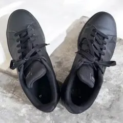 アディダス アドバンコート 25.5cm オールブラック【内側スレあり特価】