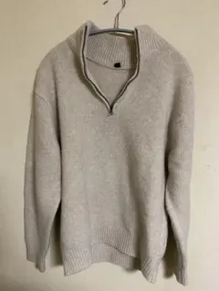 UNIQLO ベージュ ハーフジップセーター