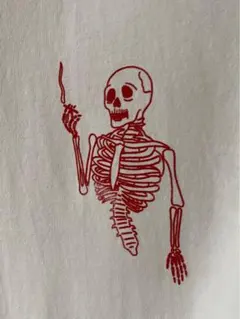 古着 ビンテージ L 袖無 Tシャツ タンクトップ 髑髏 スカル たばこ 美品