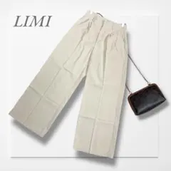 【新品未使用】ワイドパンツ(L)アイボリー 韓国ファッション 高身長女子 綺麗め