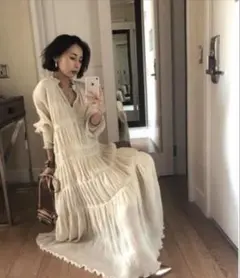 AMERI アメリ SHIRRING PLEATS DRESS
