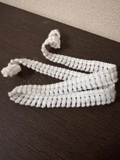 ハンドメイド 手芸素材 コットンレース　70 ポンポンブレード ホワイト リボン