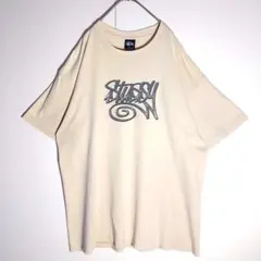 スペシャル90sステューシーエリックヘイズコラボグラフィティロゴTシャツXL米白