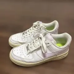 Nike Air Force 1 ホワイト/パープル スニーカー