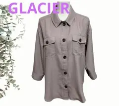 【GLACIER】シャツジャケット (M) 7分袖 薄手