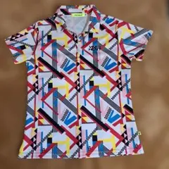 【超美品】VIVA HEART 幾何学模様 ポロシャツ 40