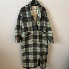 jouetie グリーン　チェック　ロングコート　ジャケットのサムネイル