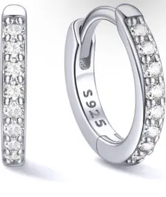 フープピアス スワロフスキーレディース リングピアス メンズ 金属アレルギー対応