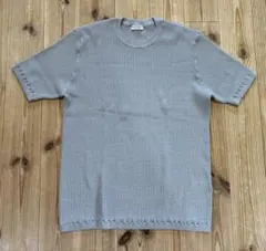 BEAUTY&YOUTH ワッフルウォッシャブル半袖ニット