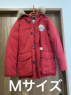 ロデオクラウンズ ダウンジャケット 赤 ファー付き 防寒 アウター