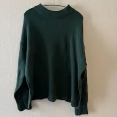 niko and ... アンゴラ混　ダークグリーン ニット ニコアンド