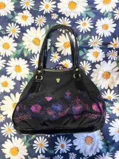 ANNA SUI がま口トート（花柄刺繍）