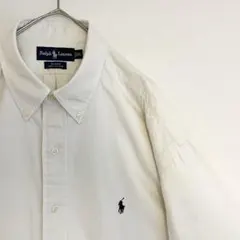 【希少★厚手生地★未使用に近い】ラルフローレンBDシャツ★BLAKE白アイボリー