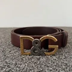 【美品】D&G レザーベルト ブラウン 全長110cmのサムネイル