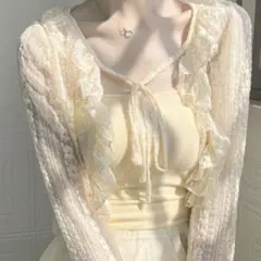 SHEIN ショートレースカーディガン ショールのサムネイル