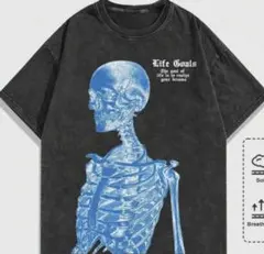 ROMWE スカルプリント Tシャツ ブラックのサムネイル