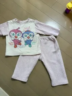 アンパンマン ベビーパジャマ 長袖・長ズボン ピンク