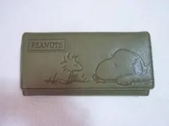 【新品】SNOOPY　カブセ長財布　 SNPY-73054 　ブルー(グリーン）