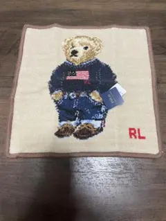 ラルフローレン　シェニール織ハンカチ　ポロベア