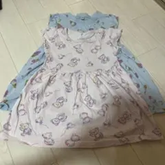 キッズ ノースリーブ ワンピース 2点セット
