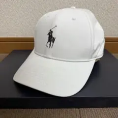 極美品✨️ Polo Ralph Lauren キャップ ホワイト ロゴ