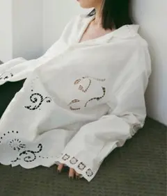 anuke Cutwork Opencollar Shirts アンヌーク