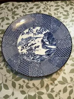 人間国宝　近藤悠三　おてしょ皿 人間国宝 近藤悠三 案 染付山 飾皿 - メルカリ