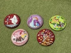 Disneyキャラクター刺繍ピンバッジ5個セット