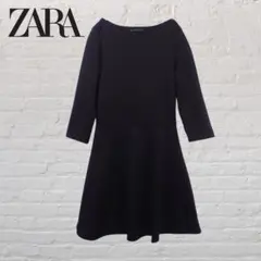 ZARA BASIC 黒 フレアワンピ S
