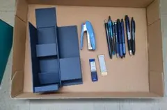 青色文房具セット