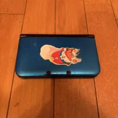 New 3DS LL 青色 キャラクターシール付き（ジャンク品）