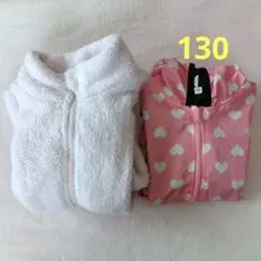 薄紫色フリースジャケット 100cm~　＆　ジャンパ一