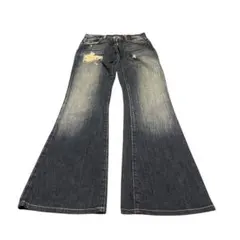 y2kフレアダメージデニム　archiveグランジ平成ロック00s