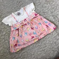 フタフタ マイメロディ ワンピース 90cm レトロ 可愛い 長袖 春秋 子供服
