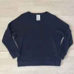 【美品】SHAREEF シャリーフ アンゴラ混 ニット セーター 秋冬 2 紺