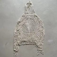 mesh net knit hoodie メッシュニット ネット レイヤード