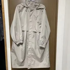 ベージュ フード付き ロングコート Fサイズ