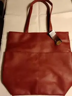 ショルダートートバッグ エンジ色