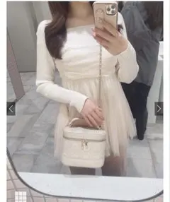 2Wayキルティングチェーンショルダーバニティバッグ