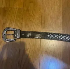 新品Y2k グランジ系　スタッヅベルト　スタッズベルト　ブラック 135cm