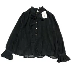 ジュノア　新品未使用　ブラウス　ブラック