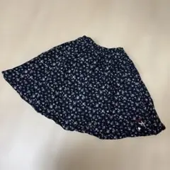 CHOPIN 花柄ネイビーフレアスカート