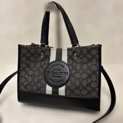 ✨美品✨コーチ　トートバッグ　2way デンプシー　シグネチャー　ブラック