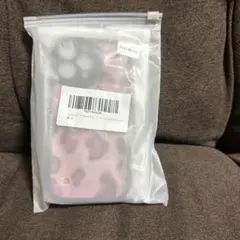 iPhone 14Promax用ケース ピンク ヒョウ柄 ストラップ付き