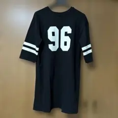 美品 GU ワンピース LL XL半袖 ブラック 丈短め 低身長　韓国系