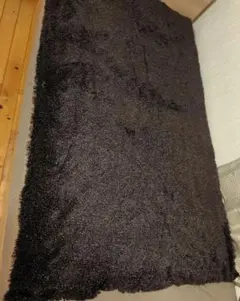 ダークブラウン ニット生地 フワフワ　155x100cm