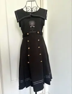 アマベル ミニタリーワンピース(黒) 軍服ブラックワンピース ミリタリー ゴシック atelierboz Amavel