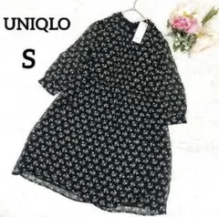 【新品、タグ付き】UNIQLO ユニクロ　小花柄ミニワンピース Sサイズ