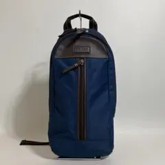 2512-138｜美品｜コーチ ボディバッグ ダークブラウン×ブルー